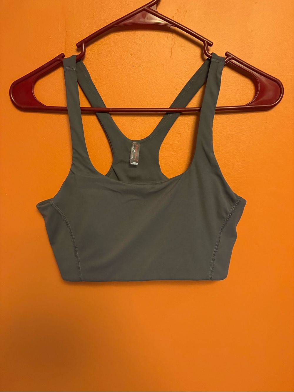 Free People Women's Grey Racerback Sports Bra